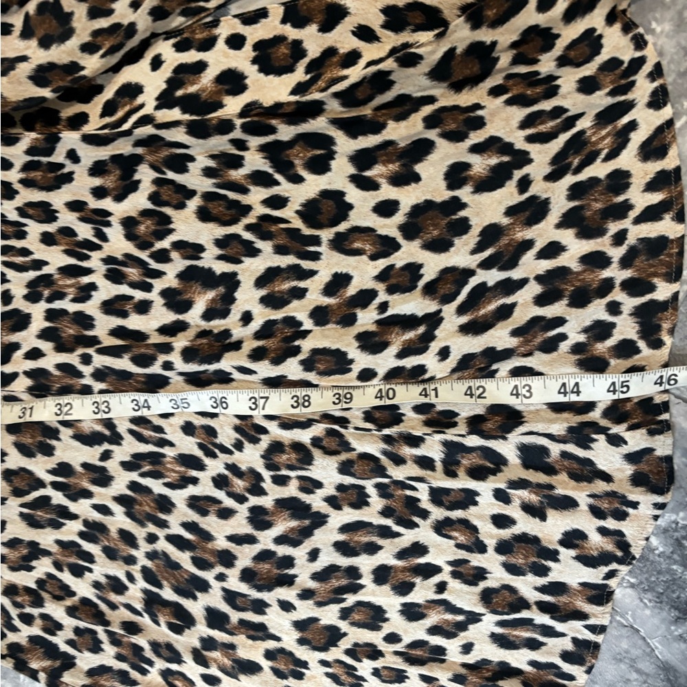 Mango Leopard Print Midi Dress Size Medium Excellent Condition - Picture 13 of 13